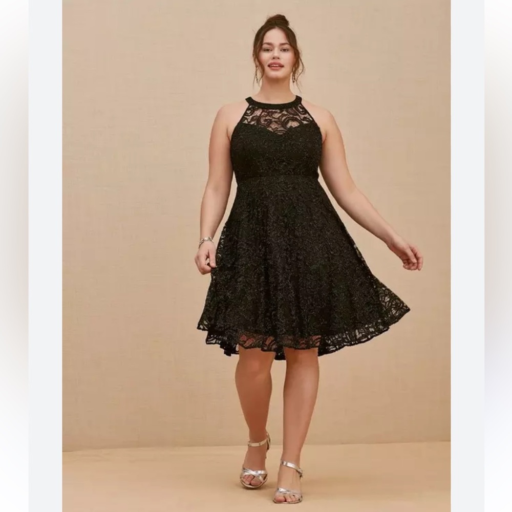 Torrid Mini Lace Skater Dress